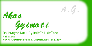 akos gyimoti business card